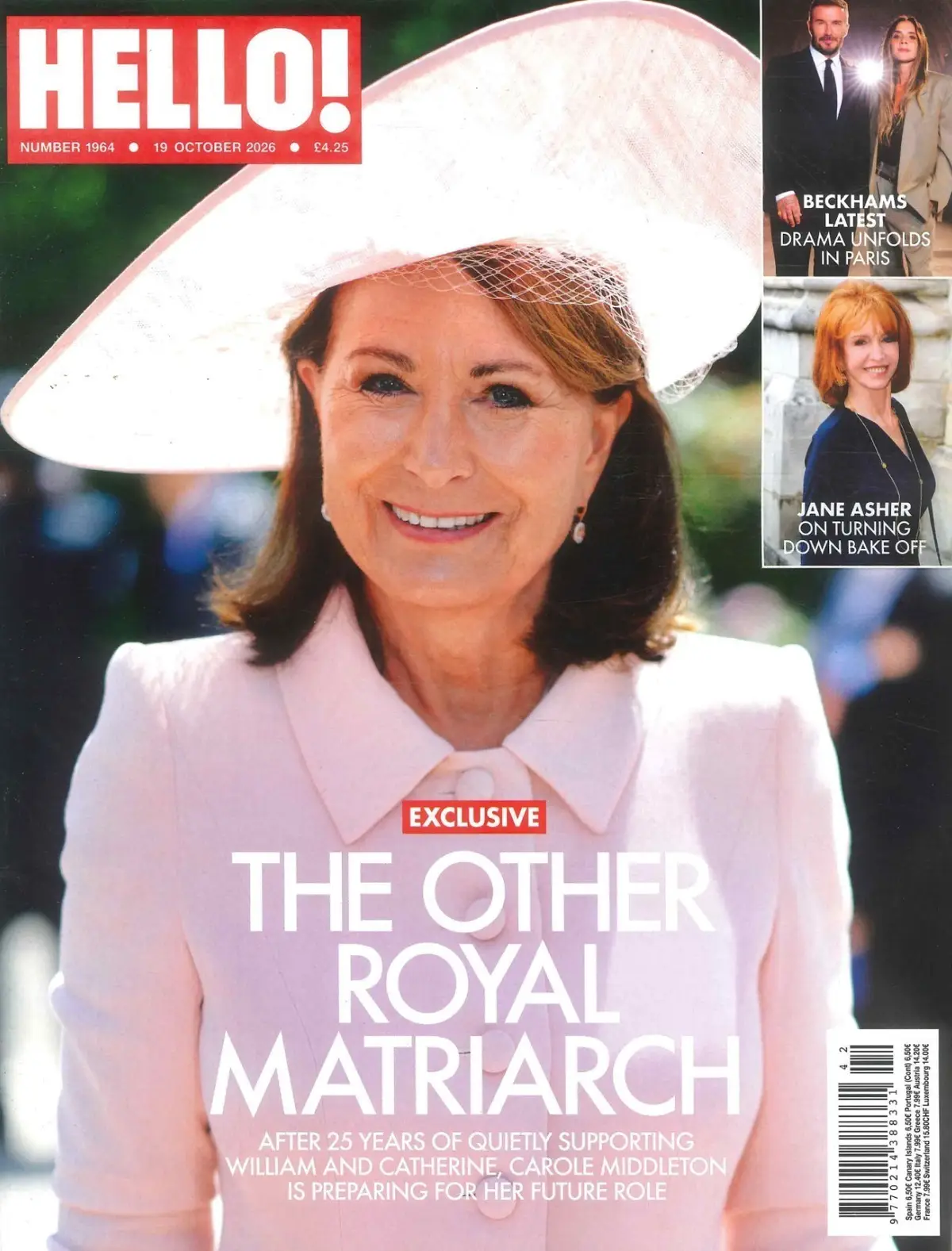 HELLO! Magazine: Carole Middleton, Princess Kate, Royal, David Beckham, 19.10.26