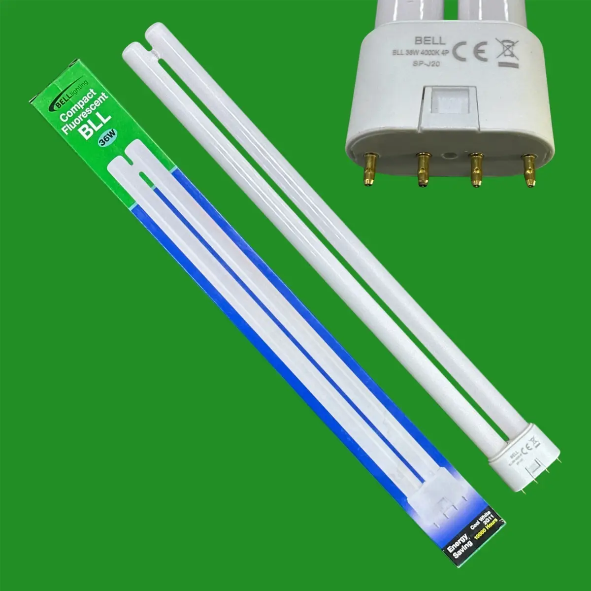 36W 2G11 BELL Dimmable 4 Pin Light Bulb PLL CFL 840 4000K  Cool White, 415mm