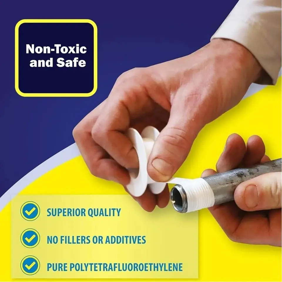 25x Roll PTFE Plumbers Tape, Strong Thread Seal for Water & Gas Pipes 12mm x 10m - image 7 | Free standard UK delivery included | Discount Quality Products