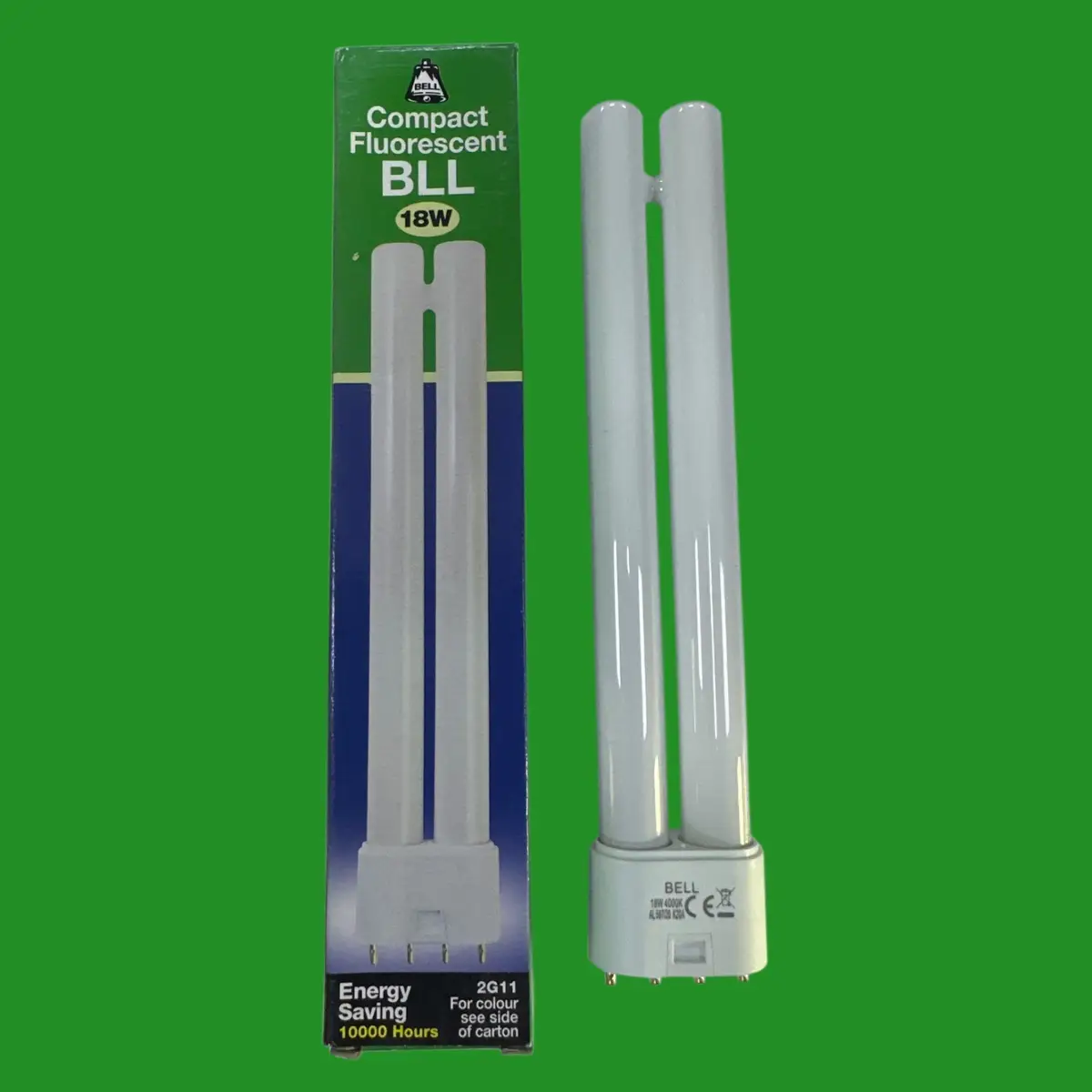 1x 18W BELL Dimmable 2G11 Light Bulb 4 Pin PLL 840 CFL 4000K Cool White Lamp