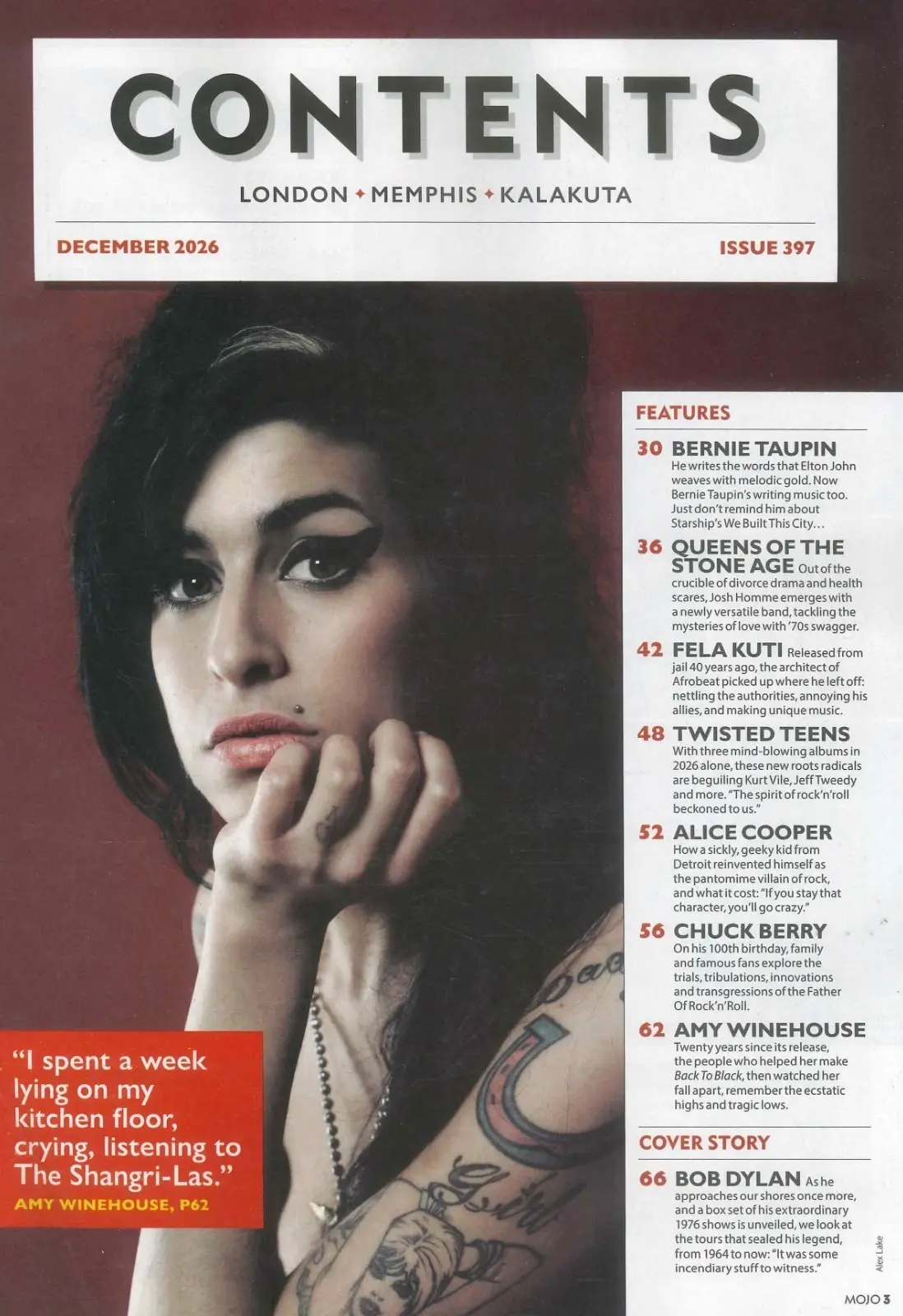 Mojo Magazine: Free 15-Track CD, Bob Dylan, Amy Winehouse, Roxy Music, Dec 2026 - image 3 | Free standard UK delivery included | Discount Quality Products