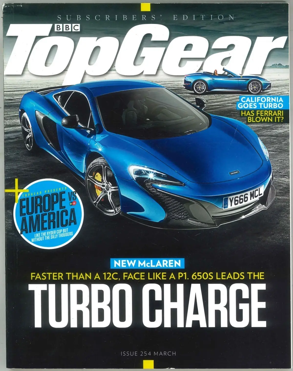 BBC Top Gear Magazine #254, McLaren, Porsche, Tesla, March 2014 (Slight Wear)