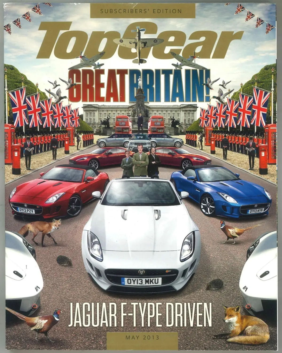 BBC Top Gear Magazine #243, Jaguar F-Type, Aston Martin, May 2013 (Slight Wear)