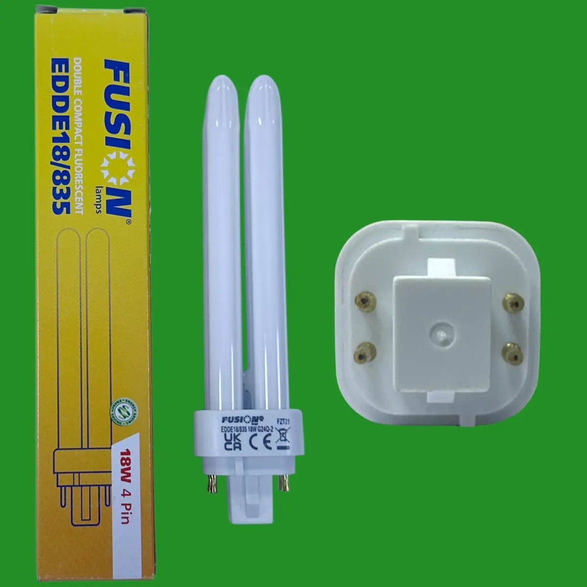 18W Fusion G24q-2 4 pin Low Energy CFL BLD Double Turn Light Bulb 3500K White