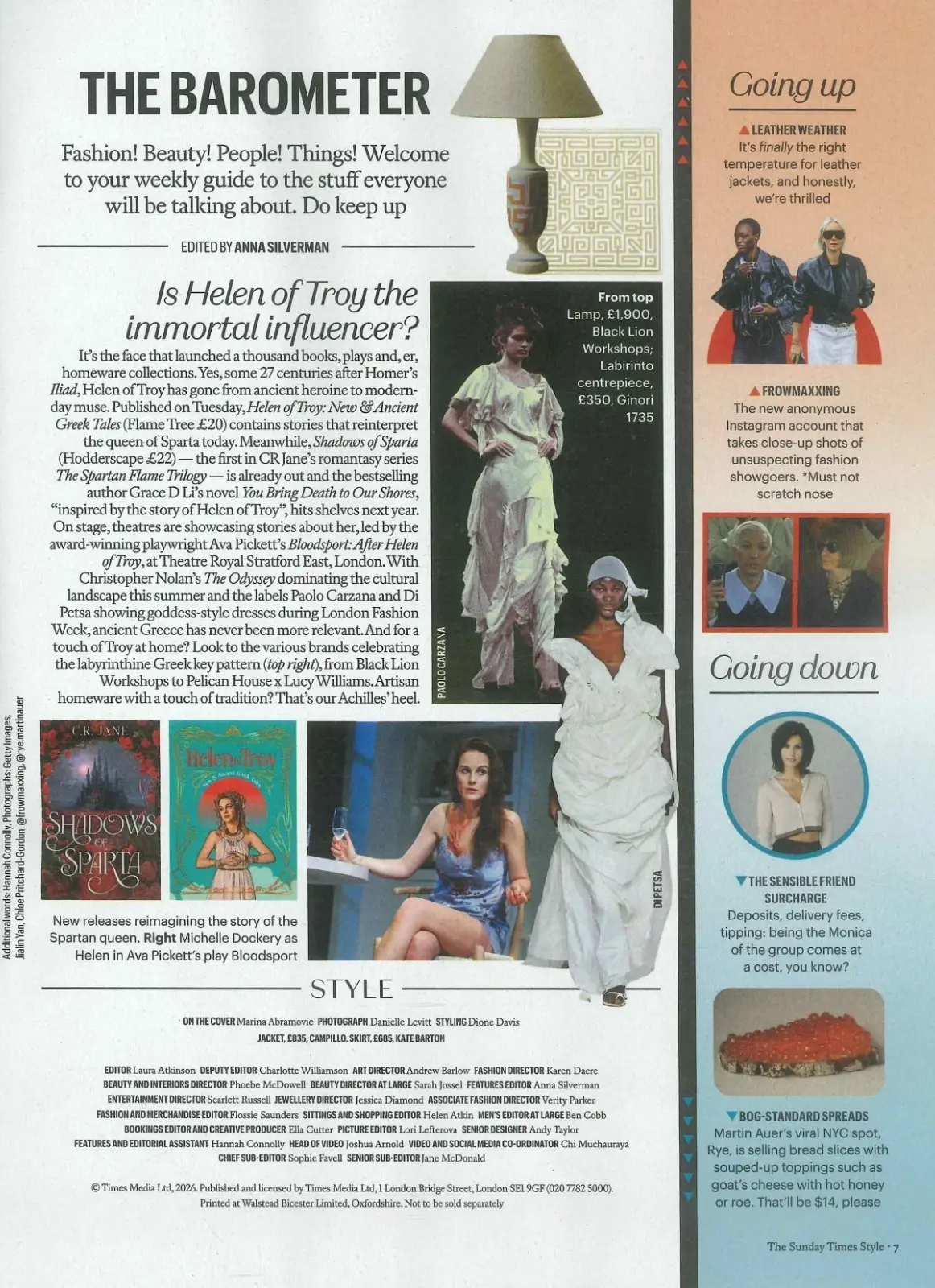 Sunday Times STYLE Magazine: Marina Abramovic, Victoria Beckham, Art, 11.10.26 - image 4 | Free standard UK delivery included | Discount Quality Products