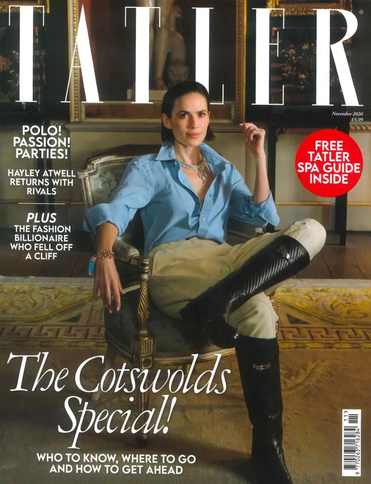 TATLER Magazine: Hayley Atwell, Cotswolds Special, Spa Guide, Fashion, Nov 2026