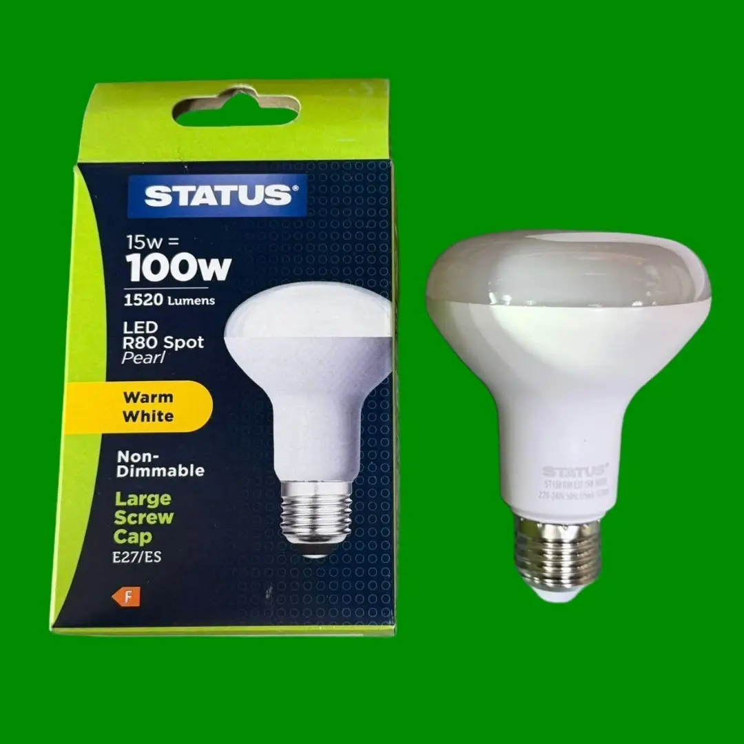2x 15W (=100W) R80 LED Pearl Reflector Spot Light Bulb, Edison Screw ES E27 Lamp