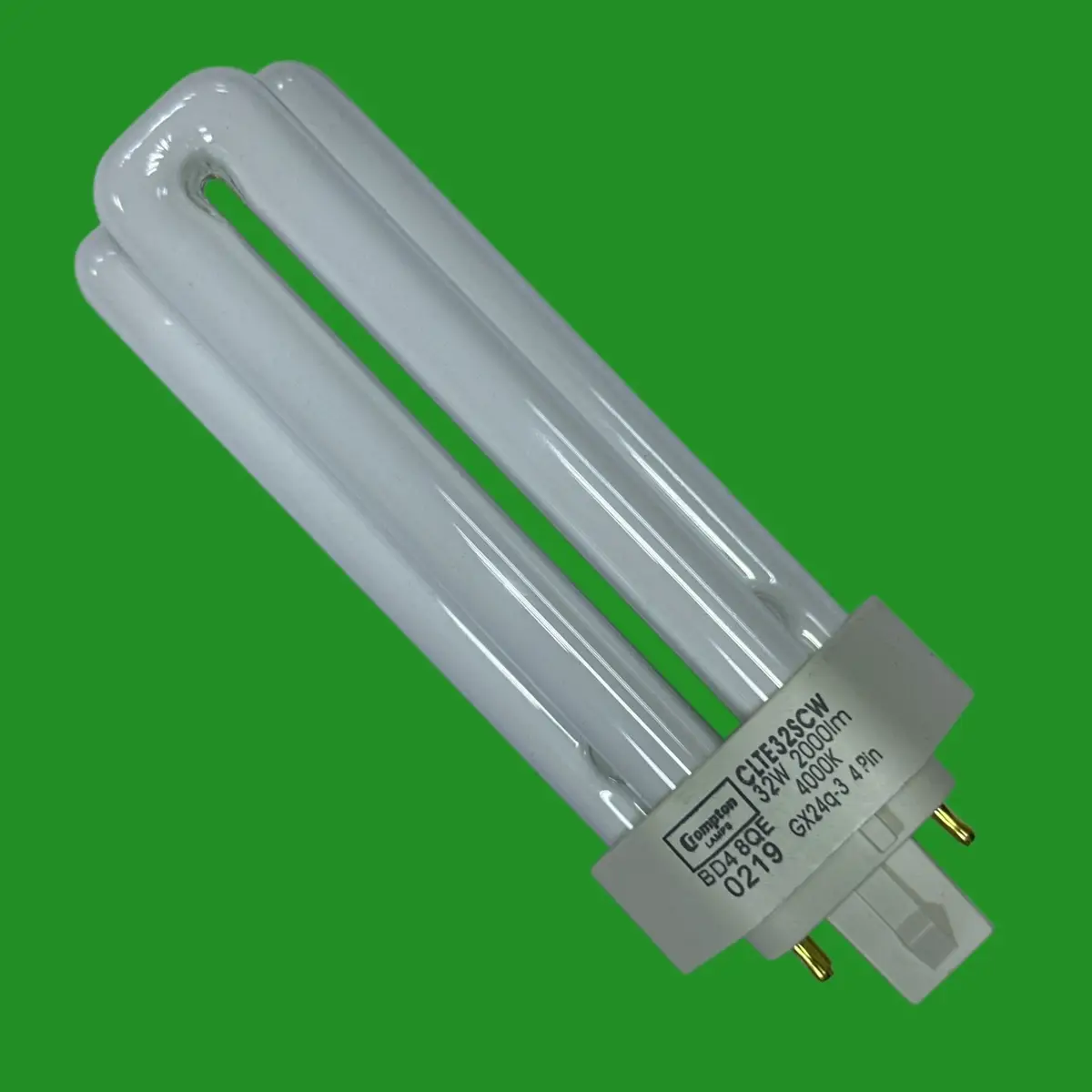 1x 32W Crompton GX24Q-3 4 pin CFL PL Light Bulb 4000K Cool White Low Energy Lamp - image 3 | Free standard UK delivery included | Discount Quality Products