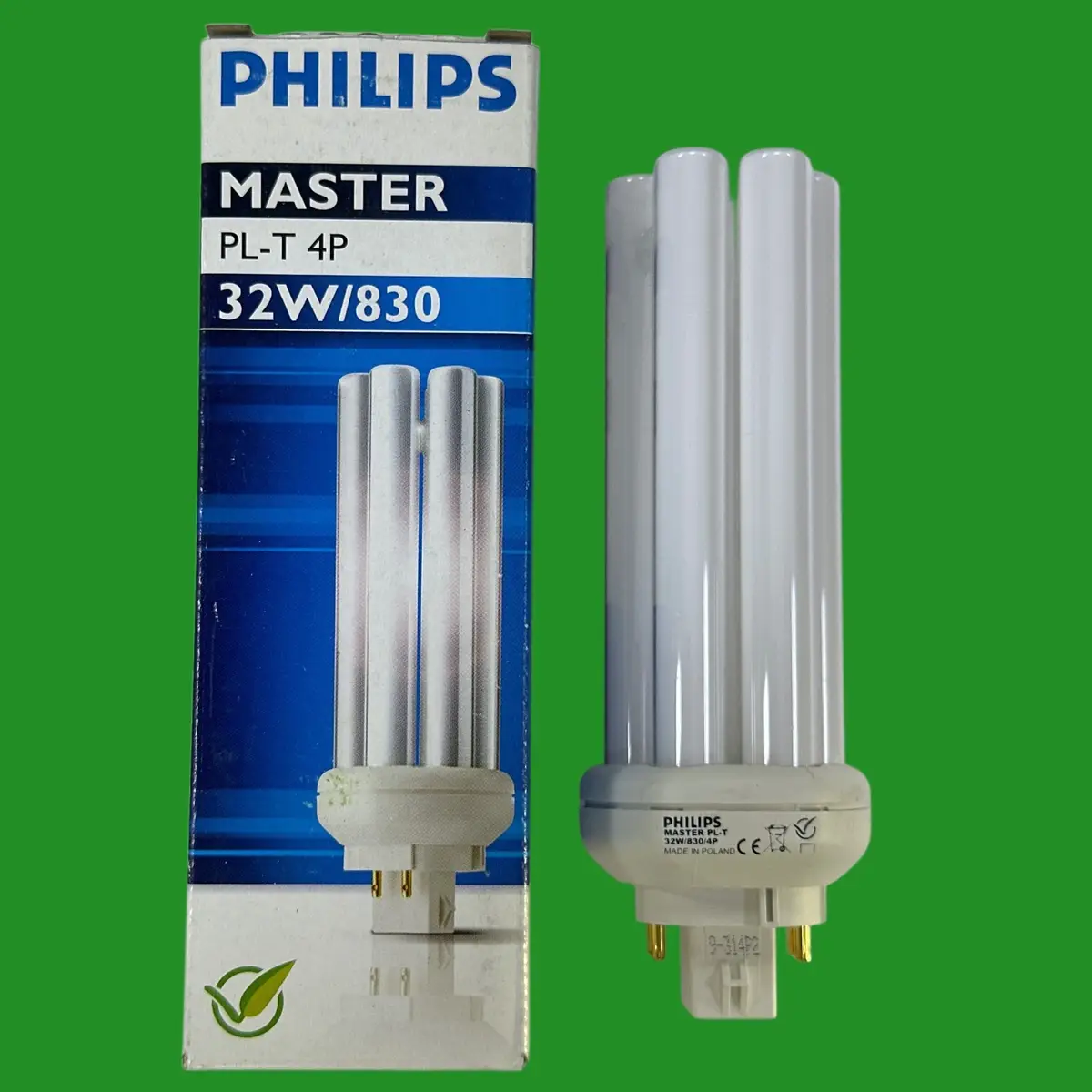 1x 32W Philips Dimmable GX24q-3 4 Pin MASTER PL-T CFL PL Light Bulb 3000K 830 - image 2 | Free standard UK delivery included | Discount Quality Products