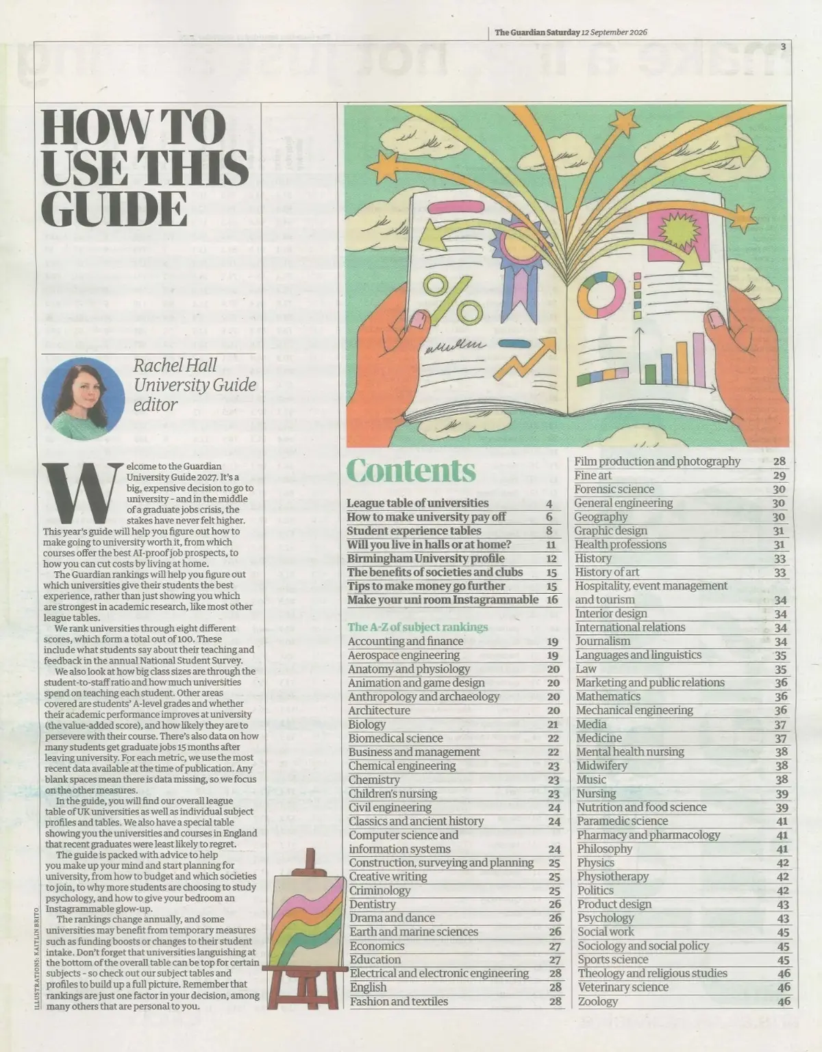 Guardian Magazine: University Guide 2027, Rankings, Student Finance, 12.9.26 - image 3 | Free standard UK delivery included | Discount Quality Products