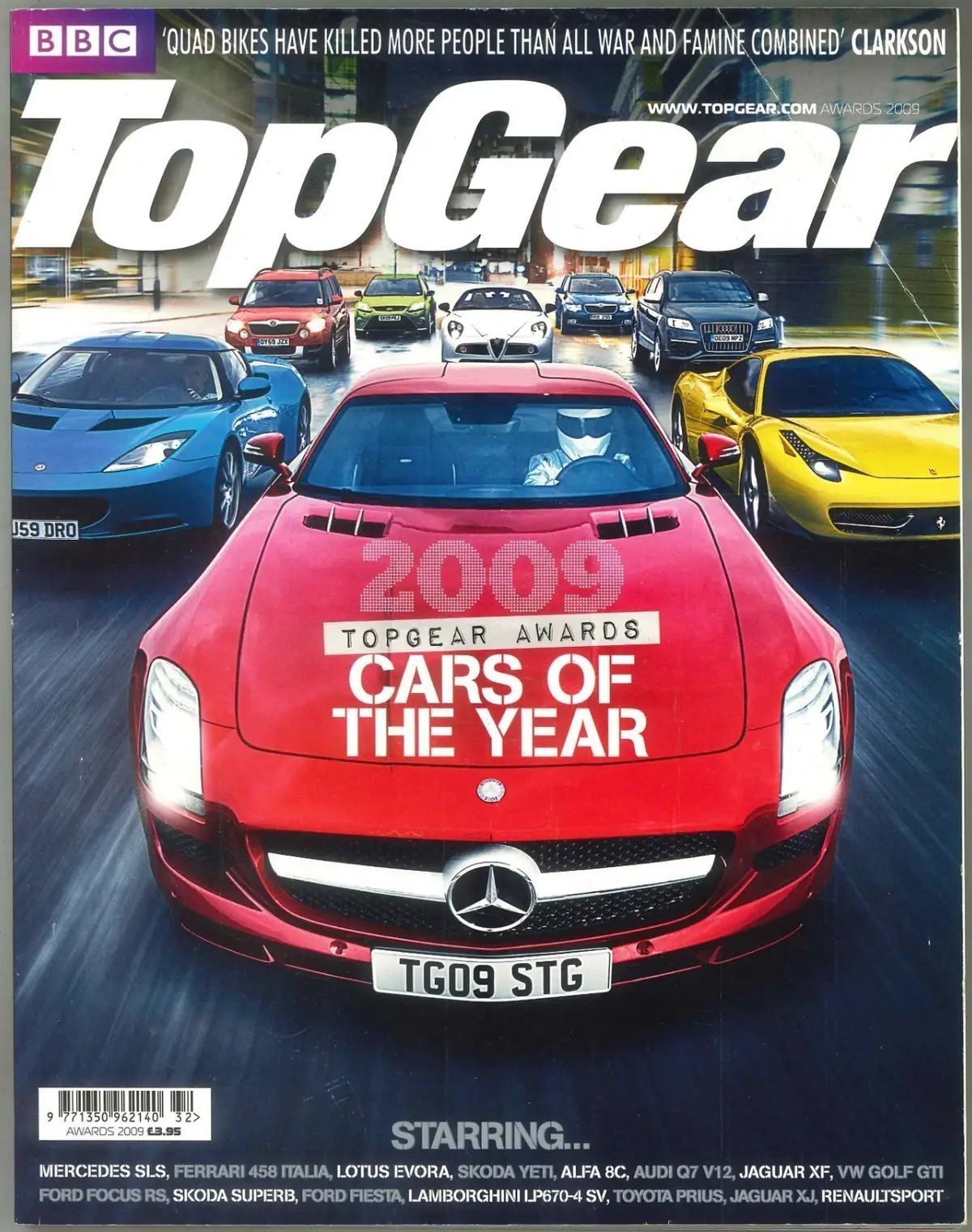 BBC Top Gear Magazine: #199, Toyota Prius, Ford Focus, Awards 2009 (Creases)