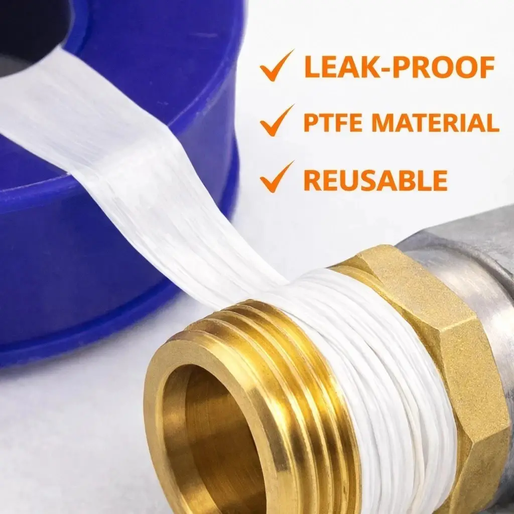 25x Roll PTFE Plumbers Tape, Strong Thread Seal for Water & Gas Pipes 12mm x 10m - image 3 | Free standard UK delivery included | Discount Quality Products