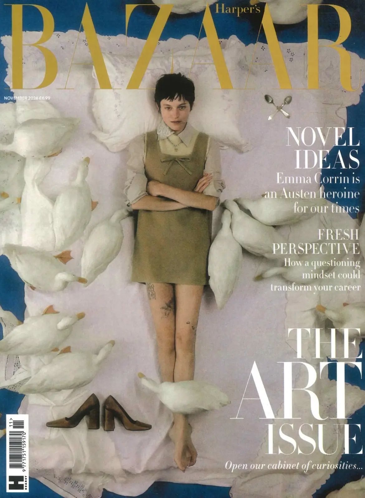 Harper's Bazaar Magazine Emma Corrin, Olivia Colman, Art Issue Special, Nov 2026