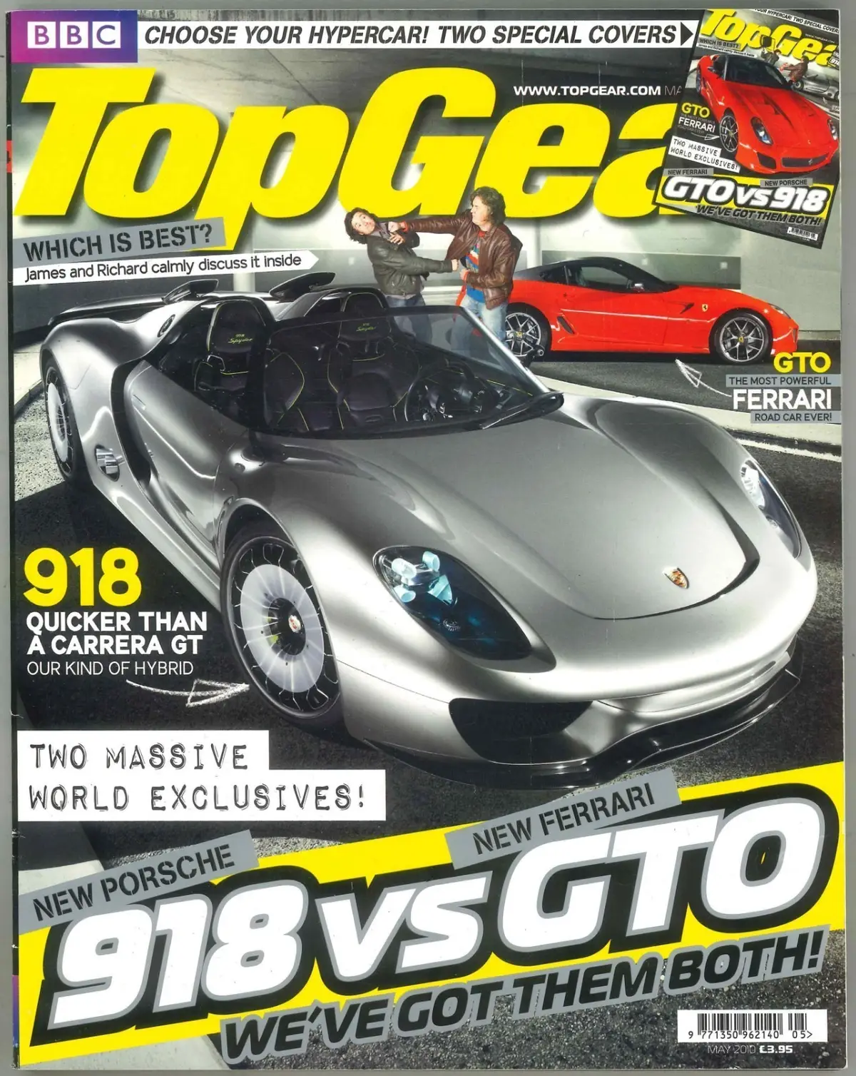 BBC Top Gear Magazine Issue #204, Porsche 918 Cover, May 2010 (Slight Wear)