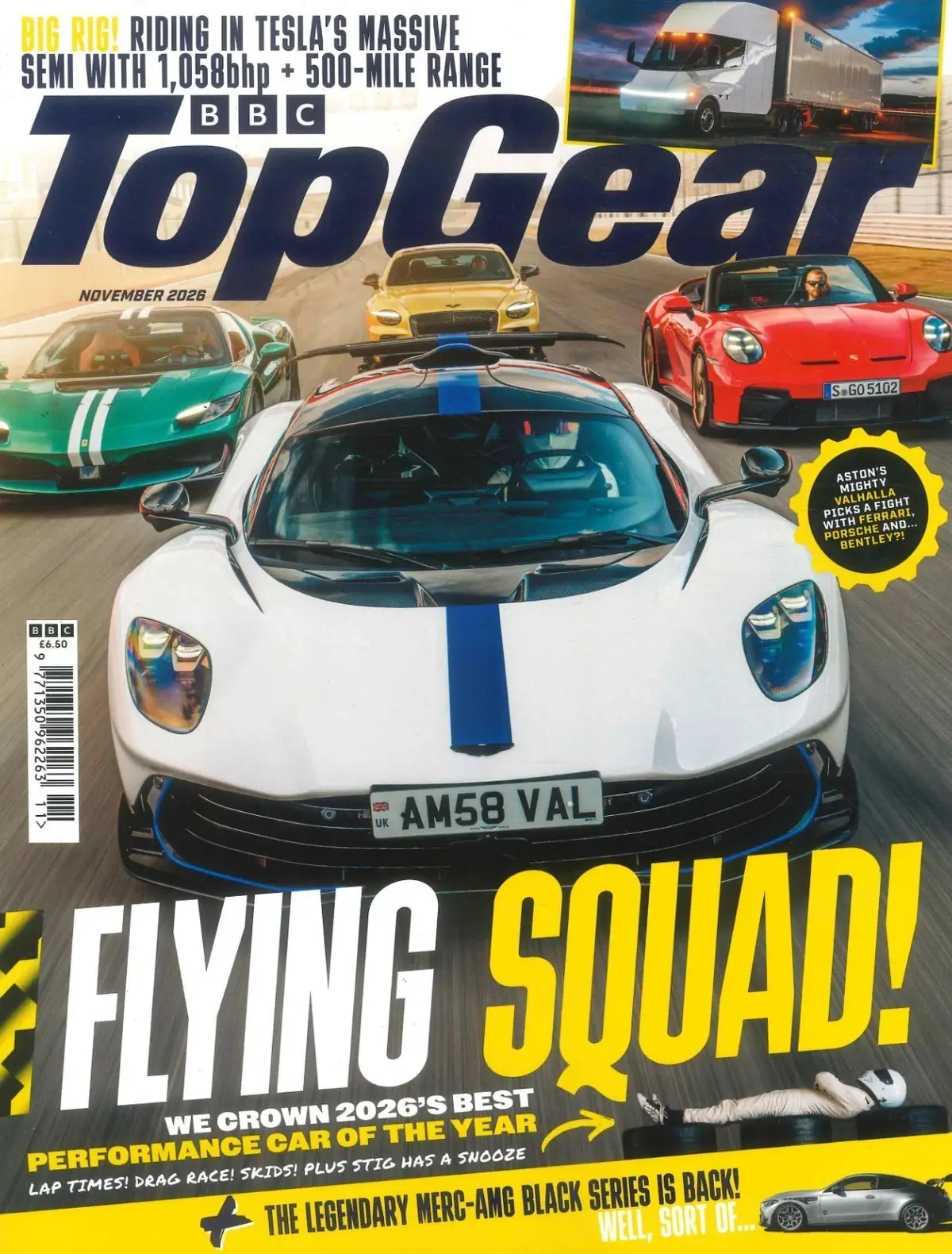 BBC Top Gear Magazine #413, Performance Car of the Year, Tesla Semi, Nov 2026
