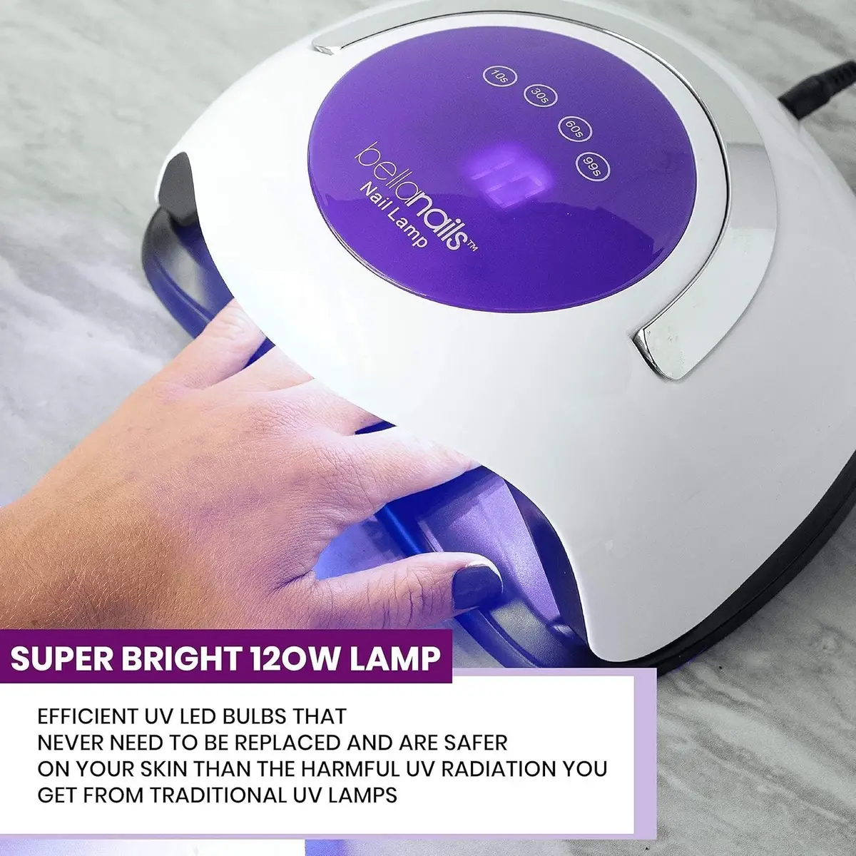 1x Bella Nails Professional LED UV Gel Nail Dryer Lamp Home or Salon Use 120W - image 3 | Free standard UK delivery included | Discount Quality Products