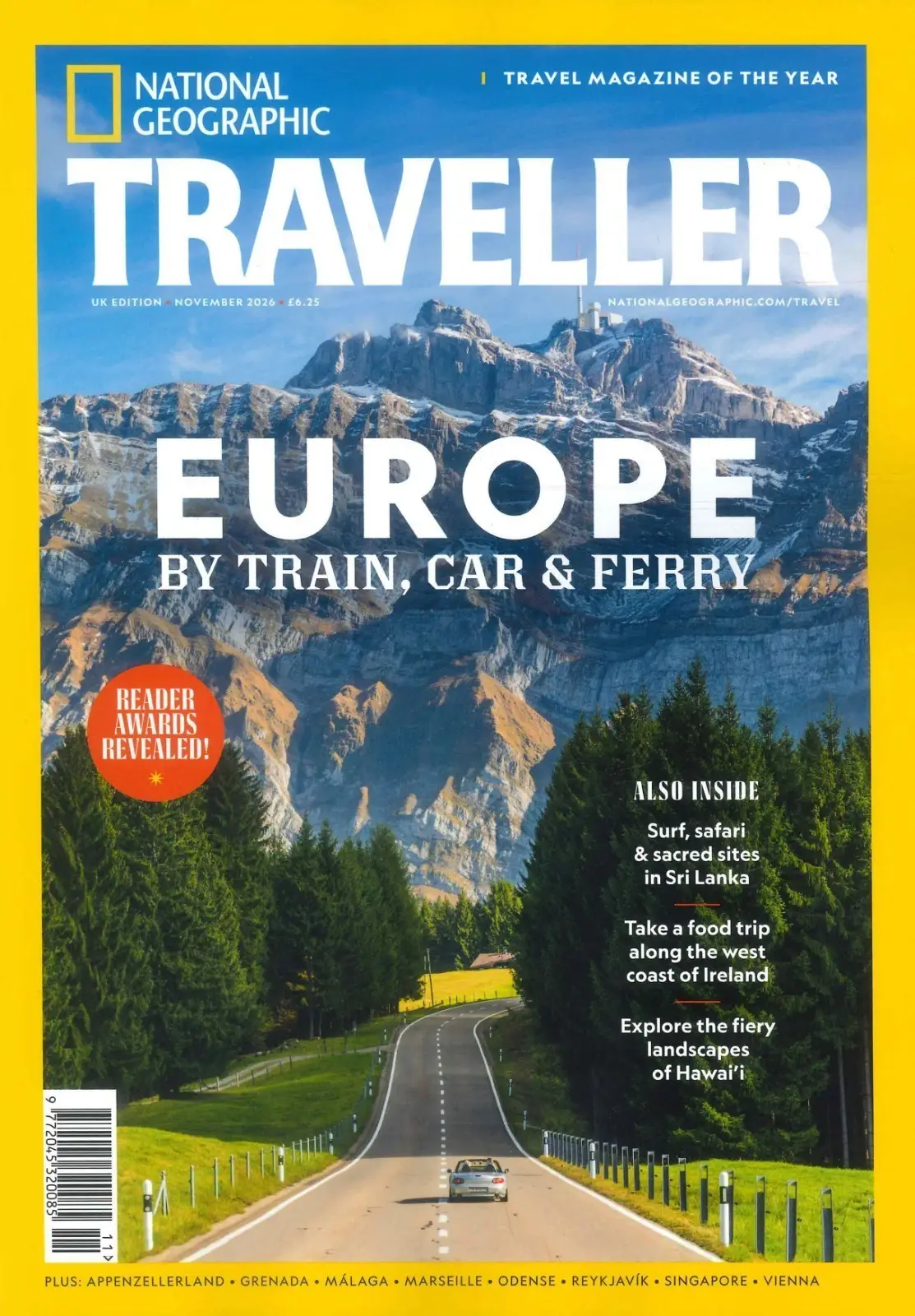 National Geographic Traveller Magazine: Europe, Sri Lanka, Ireland, Nov 2026