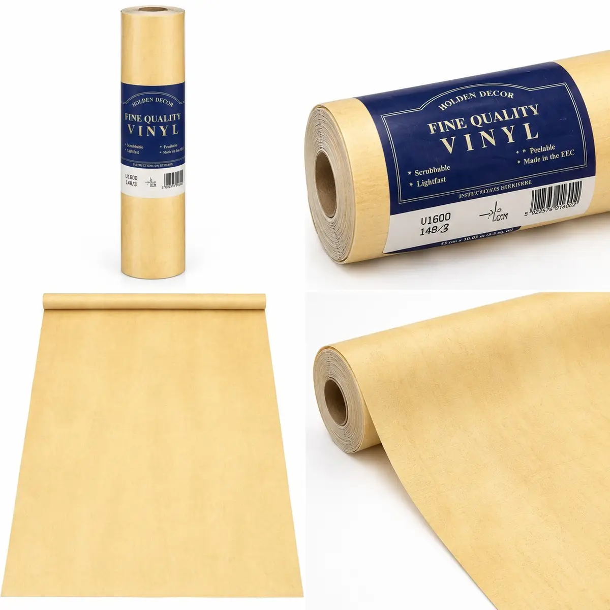 Holden Décor Vinyl Washable Wallpaper 10m x 53cm Free Match Beige Cream Textured - image 7 | Free standard UK delivery included | Discount Quality Products