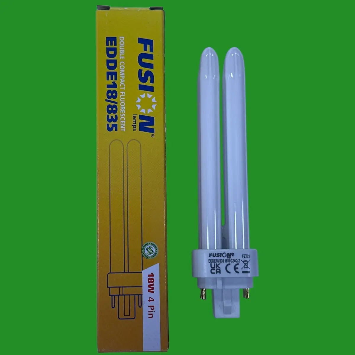 18W Fusion G24q-2 4 pin Low Energy CFL BLD Double Turn Light Bulb 3500K White - image 2 | Free standard UK delivery included | Discount Quality Products