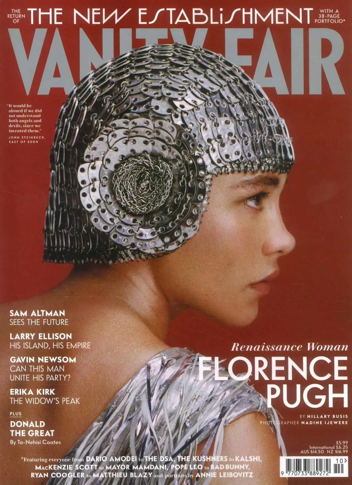 Vanity Fair Magazine: Florence Pugh, Sam Altman, Larry Ellison, Autumn 2026