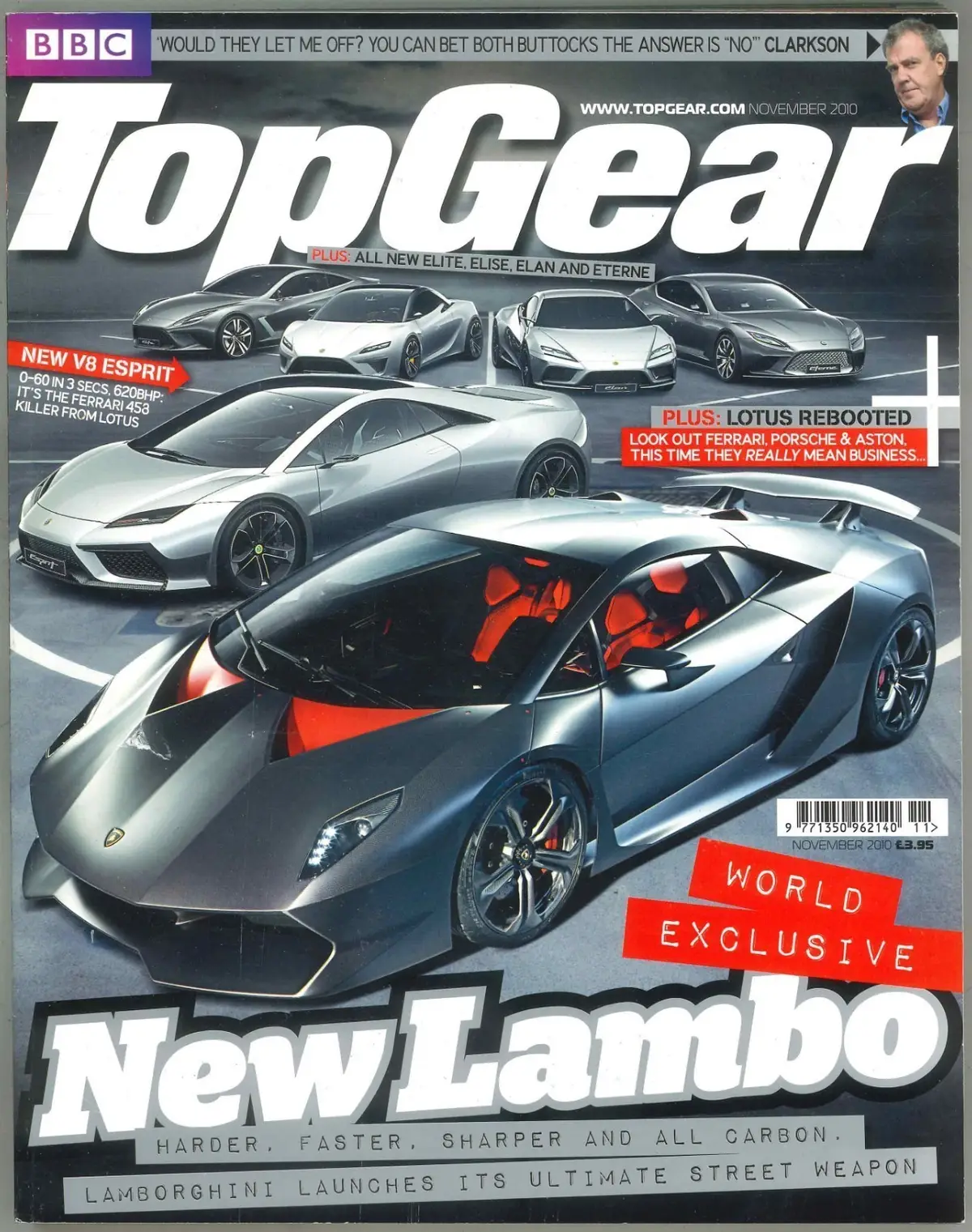 BBC Top Gear Magazine: Issue #210, Lambo Sesto Elemento, Nov 2010 (Slight Wear)