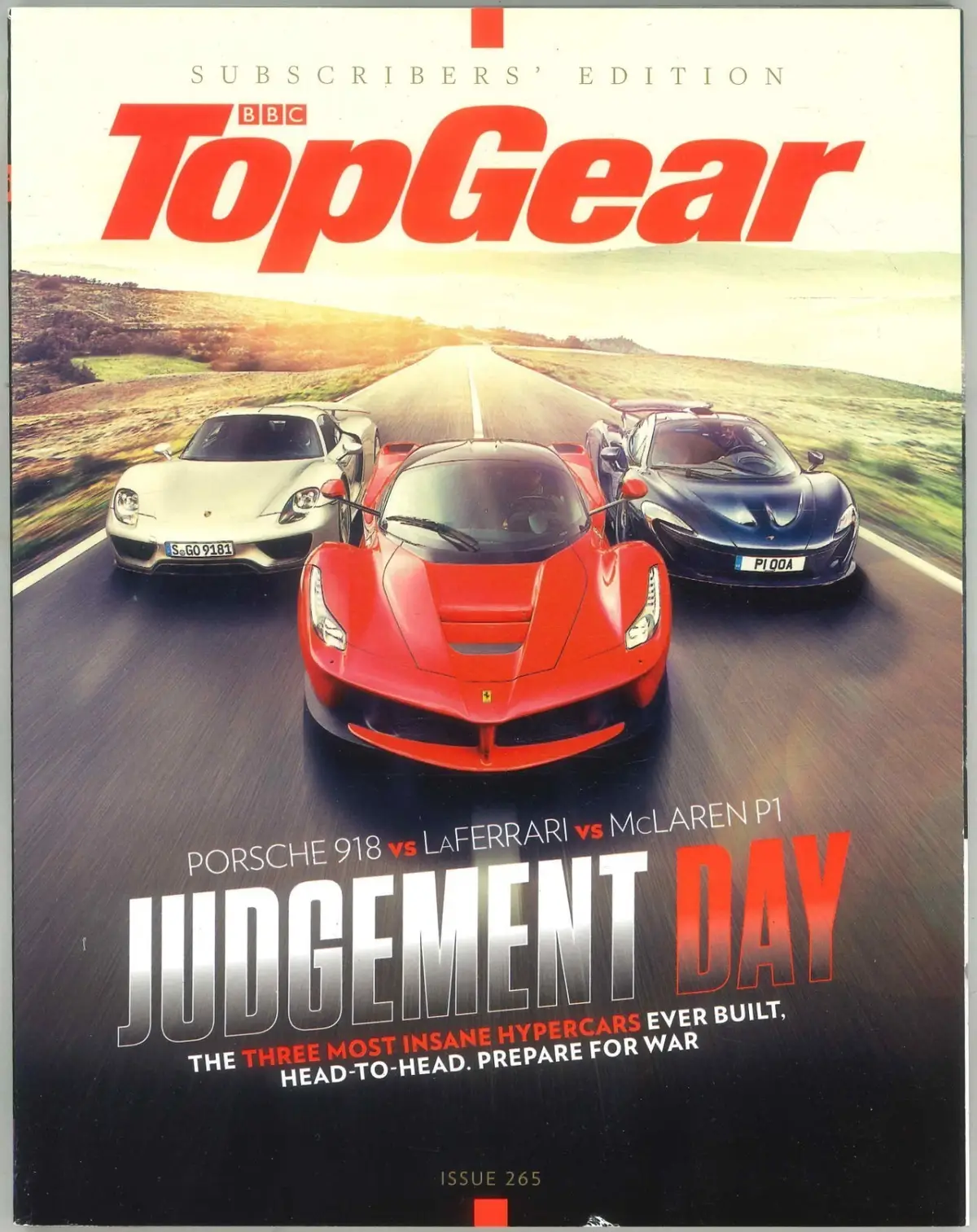 BBC Top Gear Magazine #265, Porsche, LaFerrari, McLaren, Jan 2015 (Slight Wear)
