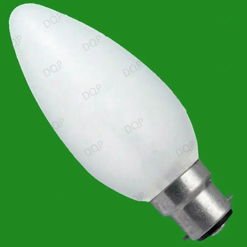 6x 40W Frosted Candle Dimmable Filament Light Bulbs, B22, BC, Bayonet Cap Lamps