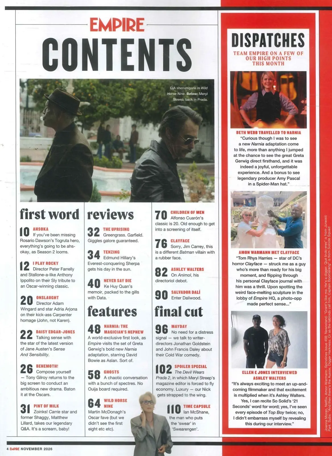 Empire Magazine, Narnia: The Magician’s Nephew, Greta Gerwig, X-Men, Nov 2026 - image 3 | Free standard UK delivery included | Discount Quality Products